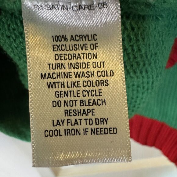 Holiday Traditions Bah Hum Pug Christmas Sweater Sequin Pug Dog Snowflake L - Picture 7 of 10